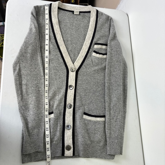 J. Crew Gray Wool Cashmere Blend Cardigan Sweater - Picture 6 of 6